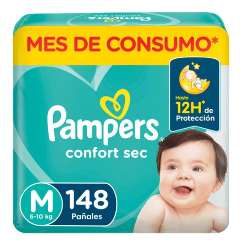 Pañales Pampers Confort Sec Forte Bag M X148