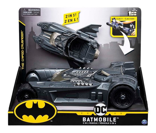 Batimovil 2 En 1 Vehiculo Batman Original Licencia Dc 67810