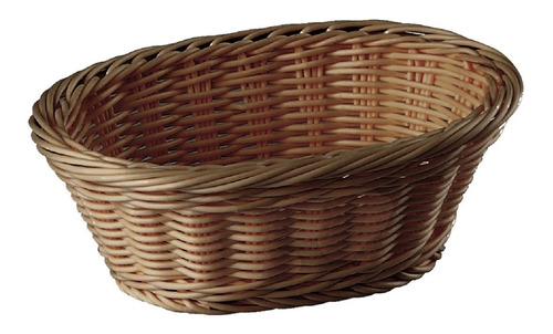 Cesto Y Panera Oval Rattan Plástico18.5 X 13.5 Cm.