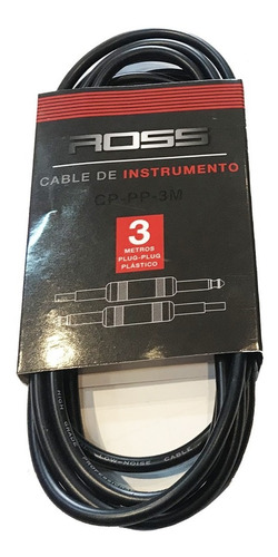 Imagen 1 de 10 de Cable Ross Plug Plug Para Guitarra Bajo Cp-pp-3m Plástico