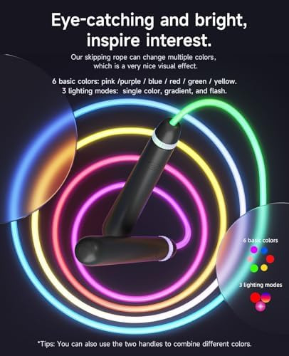 Led Light Up Jump Rope For Kids And Adult, Adjustable Glowin