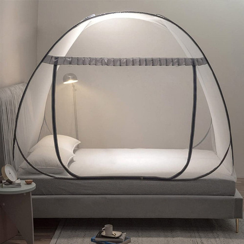 Carpa De Mosquitera Desmontable Con Fondo Para Cama Individu