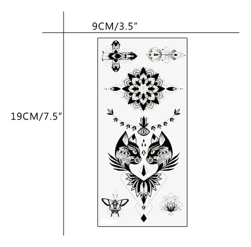 Tafly Tatuaje Temporal De Gato Geométrico, Patrón Geométrico