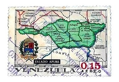 Set De 5 Estampillas Estados De Venezuela - Año 1971  