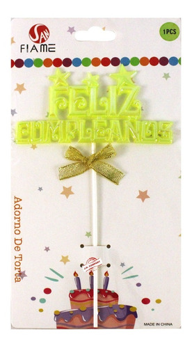 Letrero Feliz Cumpleaños Cake Topper Pastel Decoracion Fiest