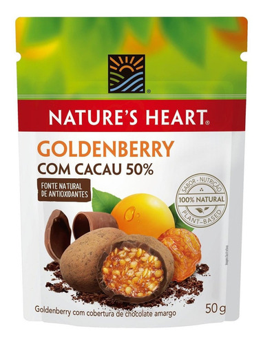 Snack Goldenberry Com Cacau Nature's Heart 50g