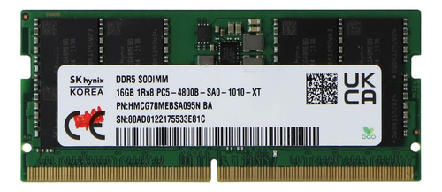 Memória Notebook 16gb Sk Hynix Ddr5 4800mhz Hmcg78mebsa092n