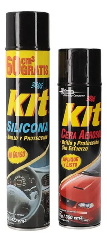 Silicona Y Cera En Spray Para Automovil Pack Promocional Kit
