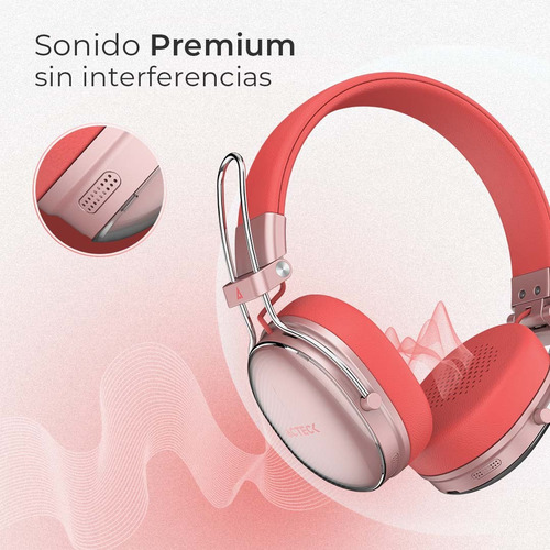 Audífonos Para Disp Inalámbricos Luxe Chic Hp710 Over Ear Color Salmón