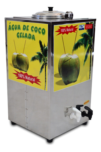 Máquina Gelar Água De Coco - Coqueira Inox - Torre Gela Coco