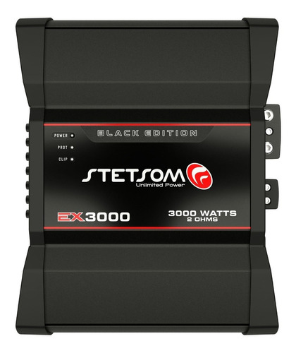 Módulo Amplificador Barra Stetsom Ex3000 2 Ohm Black Edition Cor Preto