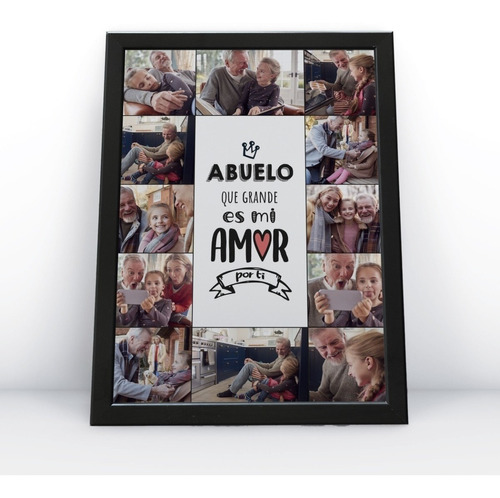 Cuadros Para Fotos Regalo Personalizado Para Abuelito 42cm