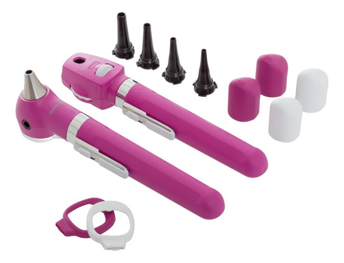 Estuche De Diagnostico De Otoscopio + Oftalmoscopio Purpura