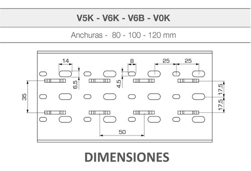 Imagen 2 de 3 de V5k100100 Arno Canali Canaleta Ranurada Pvc 100x100mm 4x4pul