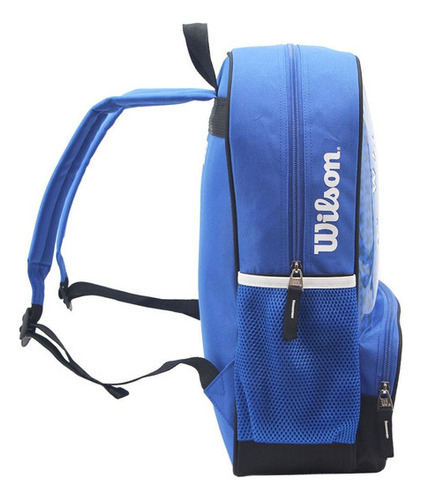 Mochila 16 Espalda Deportivo Gym Escolar Wilson - 65.011088 Color Azul Diseño De La Tela Lisa