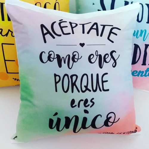 Almohadones Decoración Frases. Motivos. Medida 30x30 Cm