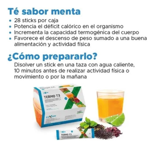 Quemador 100% Natural Thermogenico-t Fuxn Limón