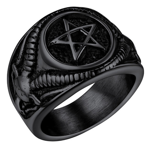 Hombres Baphomet Anillos De Cabra Lucifer Satanás Símbolo Si