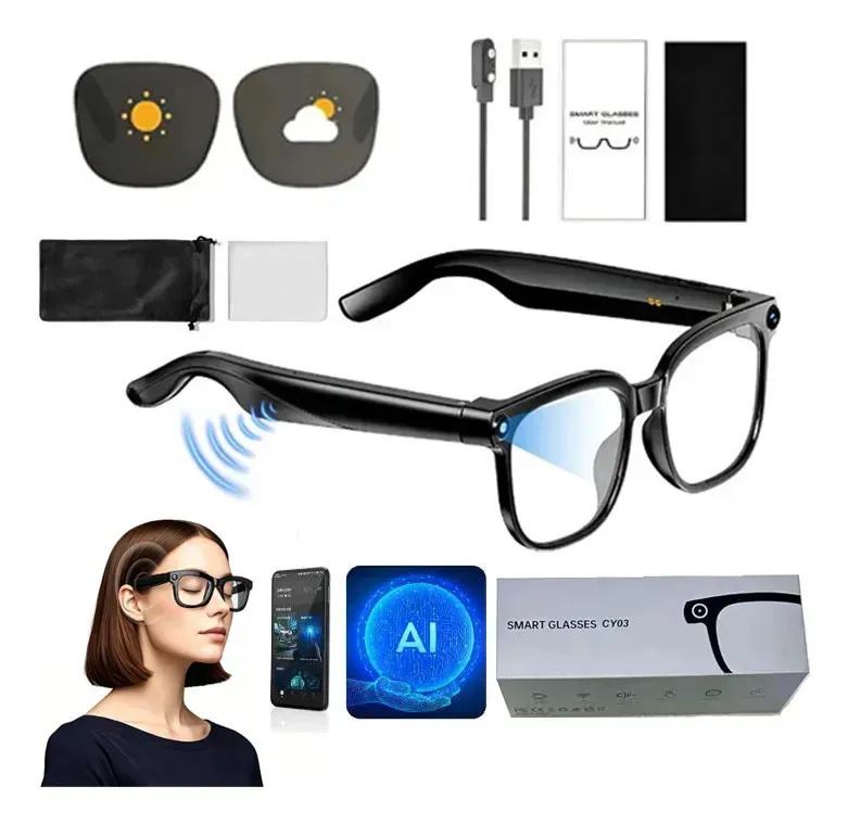 Gafas Inteligentes Laipoon con IA, Cámara 8MP y Traducción en Tiempo Real