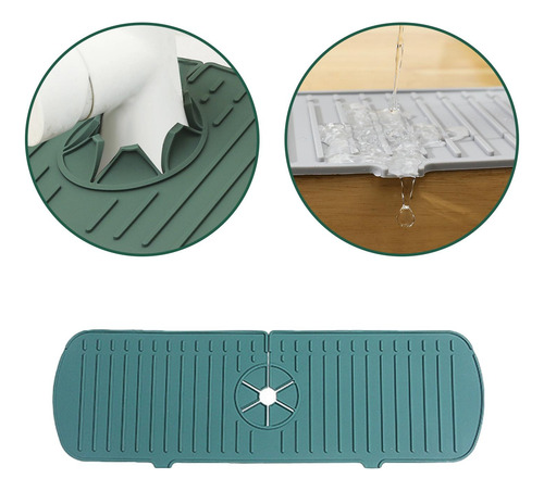 2 Fregadero De Cocina Protector Contra Salpicaduras Verde