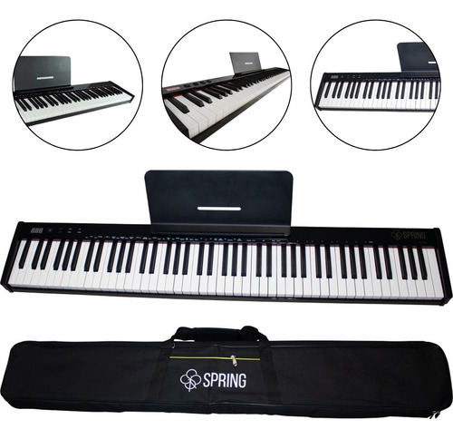 Piano Digital Spring Pd-188 88 Teclas Bluetooth Áudio E Midi
