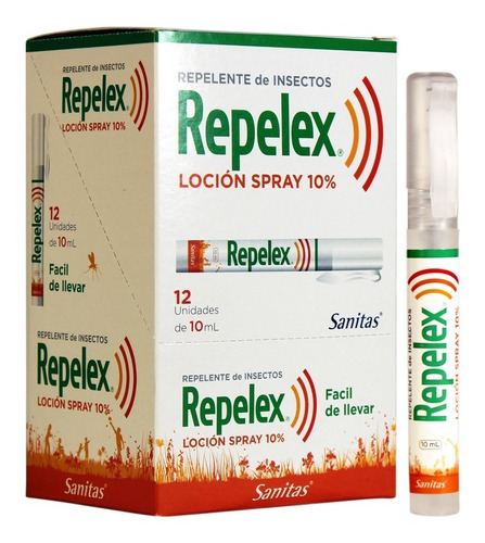 Repelex Spray Locion 10 Ml X 12 Unidades