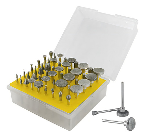 Kit 80 Pontas Diamantadas 3mm X 45mm Para Micro Retíficas