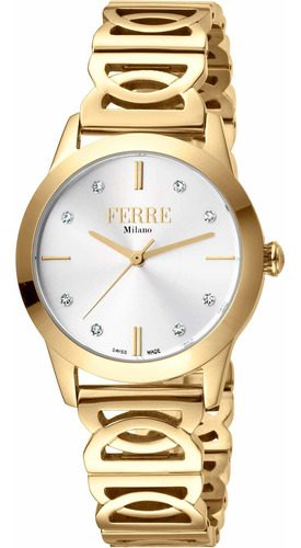 Reloj Mujer Ferre Milano Fm1l126m023 Cuarzo Pulso Dorado En 