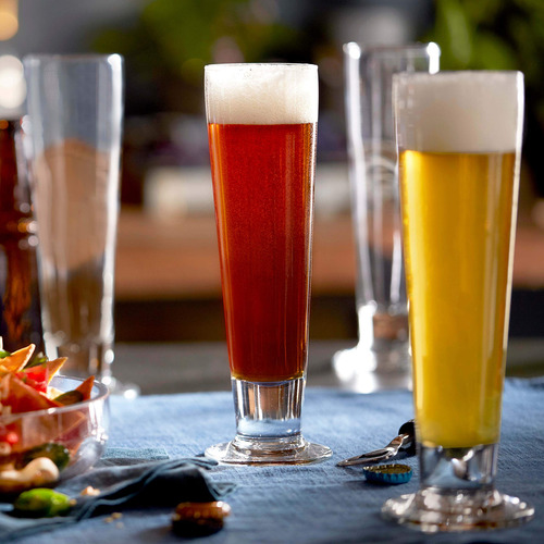 Juego De 4 Vasos De Cerveza Altos 410 Ml Pilsner, Kolsch,