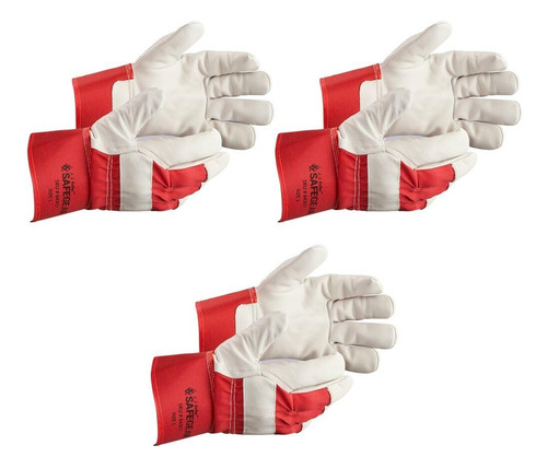 Guantes De Trabajo J. J. Keller Safegear Piel De Vaca Roja E
