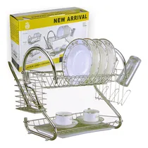 Comprar Escurridor Secaplatos Platos Tazas Cubiertos 2 Pisos Cromado