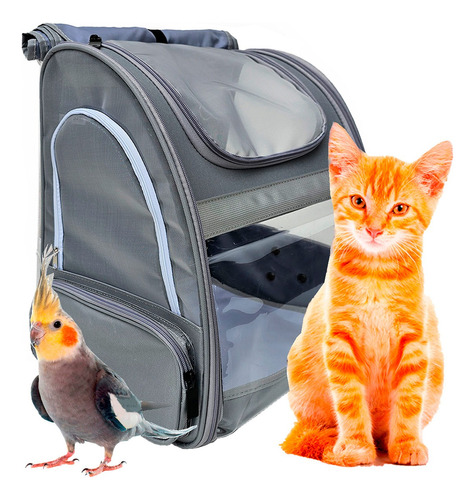Mochila Pet Bolsa Transporte De Aves Pássaros Gatos Cães