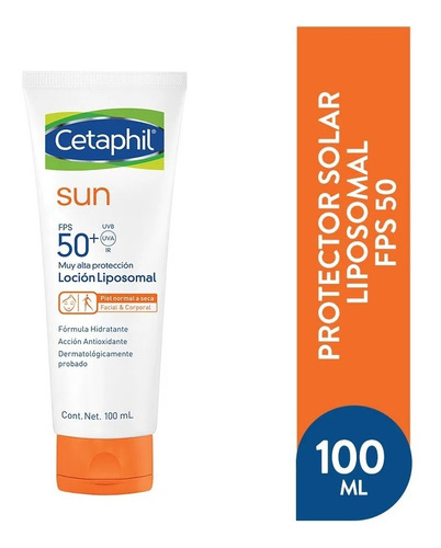 Cetaphil Sun Locion Liposomal Fps 50+ Para Piel Seca 100ml