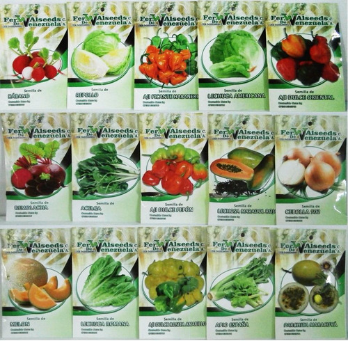 Docena De Sobres De 3 Gramos Variados, Para Huertos