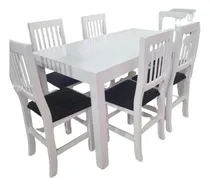 Comprar Mesa Asia Comedor Moderna Con 6 Sillas Tapizadas