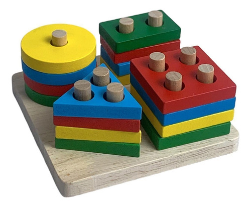 Brinquedo Educativo Pedagógico Formas Geométricas 15 Peças