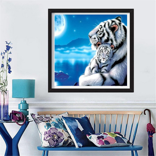 Kit De Pintura Tigre Impreso Diy 5d Diamante Decoración