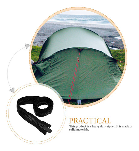 Cremallera Resistente De 150 Cm Con Doble Cremallera De Sepa