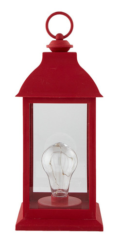 Farol Fanal Okko Decorativo Porta Vela Luz Led 31 Cm