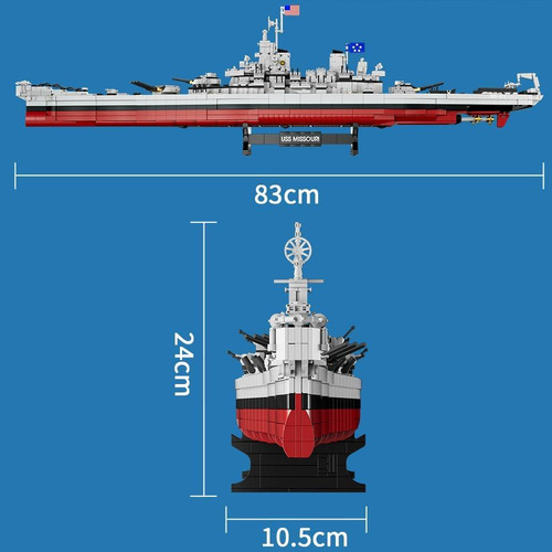 Misini M6320 Kit Barco Acorazado Uss Missouri 2228 Piezas