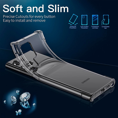 Imagen 5 de 10 de Carcasa Para Samsung S22 Ultra Transparente Reforzada