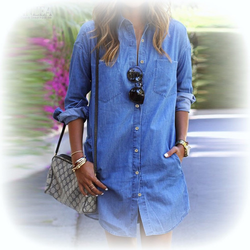 Camisola Jean Talle Especial 5xl Con Botones