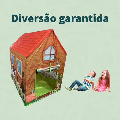 Barraca Cabana Infantil Fazendinha Sítio Cabana Safari