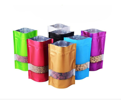 50 Bolsas Doy Pack Zipper Colores Variados 50 G (10x15cm)