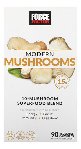 Force Factor Modern Mushrooms Hongos Modernos 90cápsulas Sabor Sin Sabor