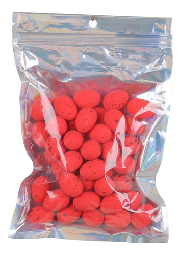 50 Piezas De Huevos Artificiales De Espuma De Pascua, Rojo