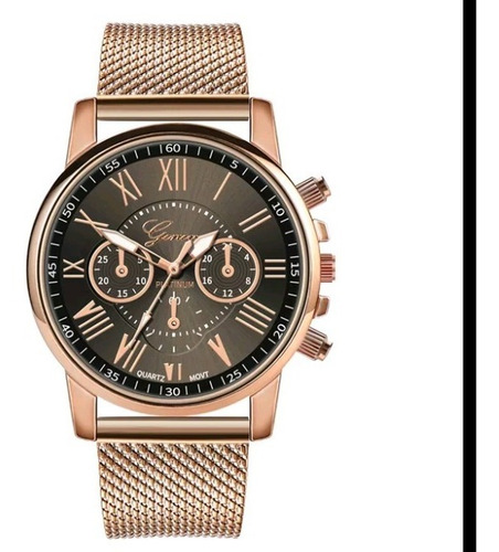 Relógio Feminino Dourado Geneva Diversas Cores + Caixinha