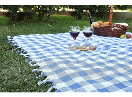 Destalya Mantel A Cuadros 55 X 55 Pulgadas Manta De Picnic C
