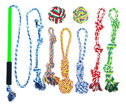 8x Pole Toy Pet Training Ejercicio Cuerda Juguete Para