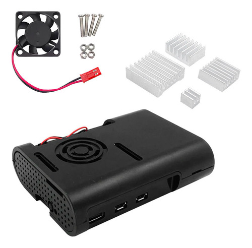 Kit Case, Cooler E Dissipadores P/ Raspberry Pi5 Pi 5 C/ Nf